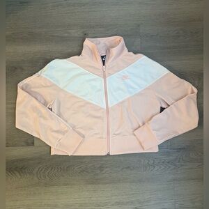 Nike Women’s Sportswear Heritage Cropped Track Jacket Baby Pink/White Size L